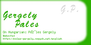 gergely pales business card